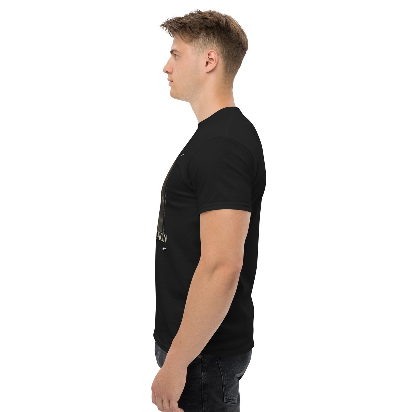 Men's Black Graphic Printed classic T-shirt - FashFellow