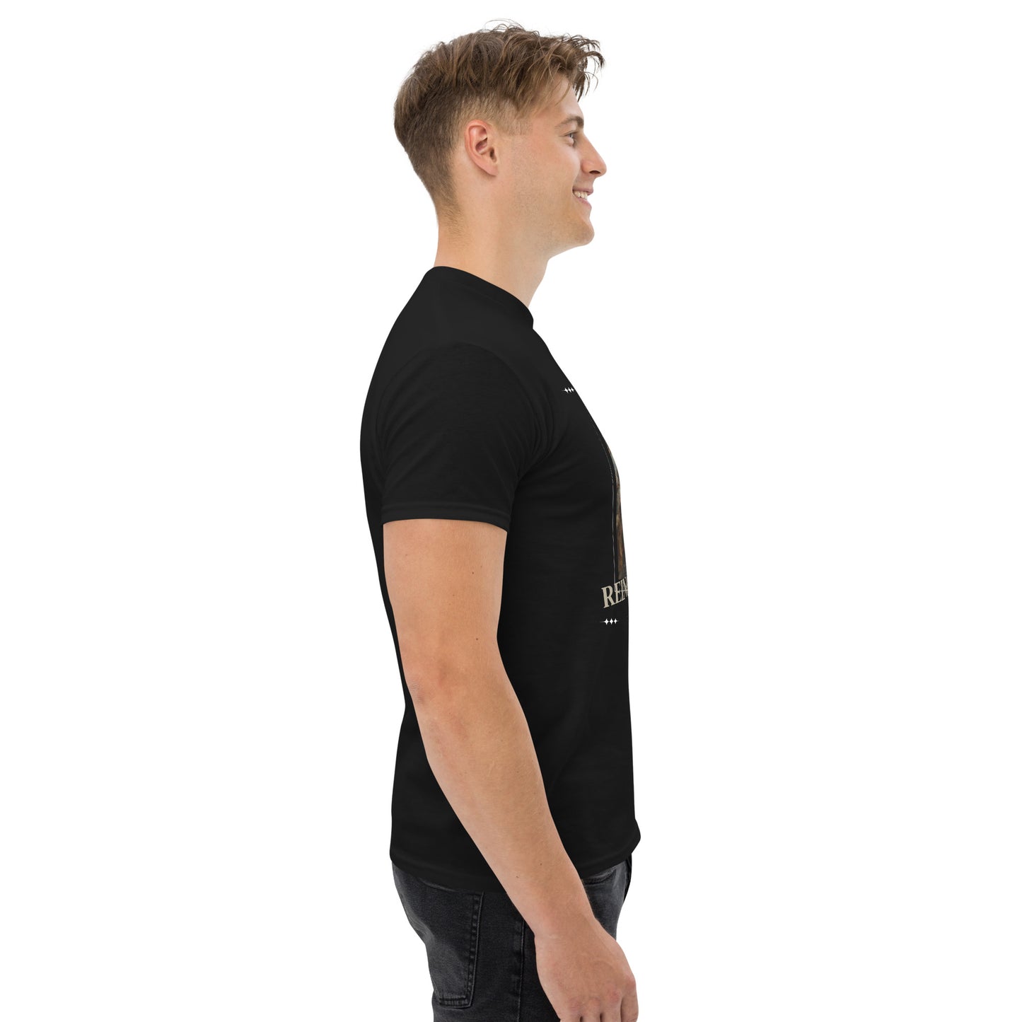 Men's Black Graphic Printed classic T-shirt - FashFellow