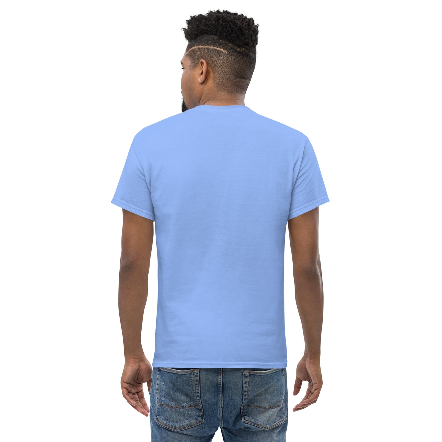 Men's Sky Blue Graphic Printed classic T-shirt - FashFellow
