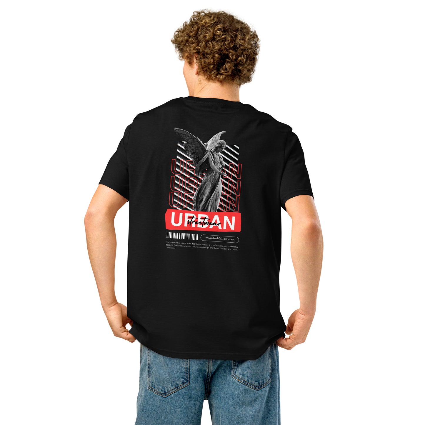 Urban Street Unisex Organic Ribbed neck T-shirt - FashFellow