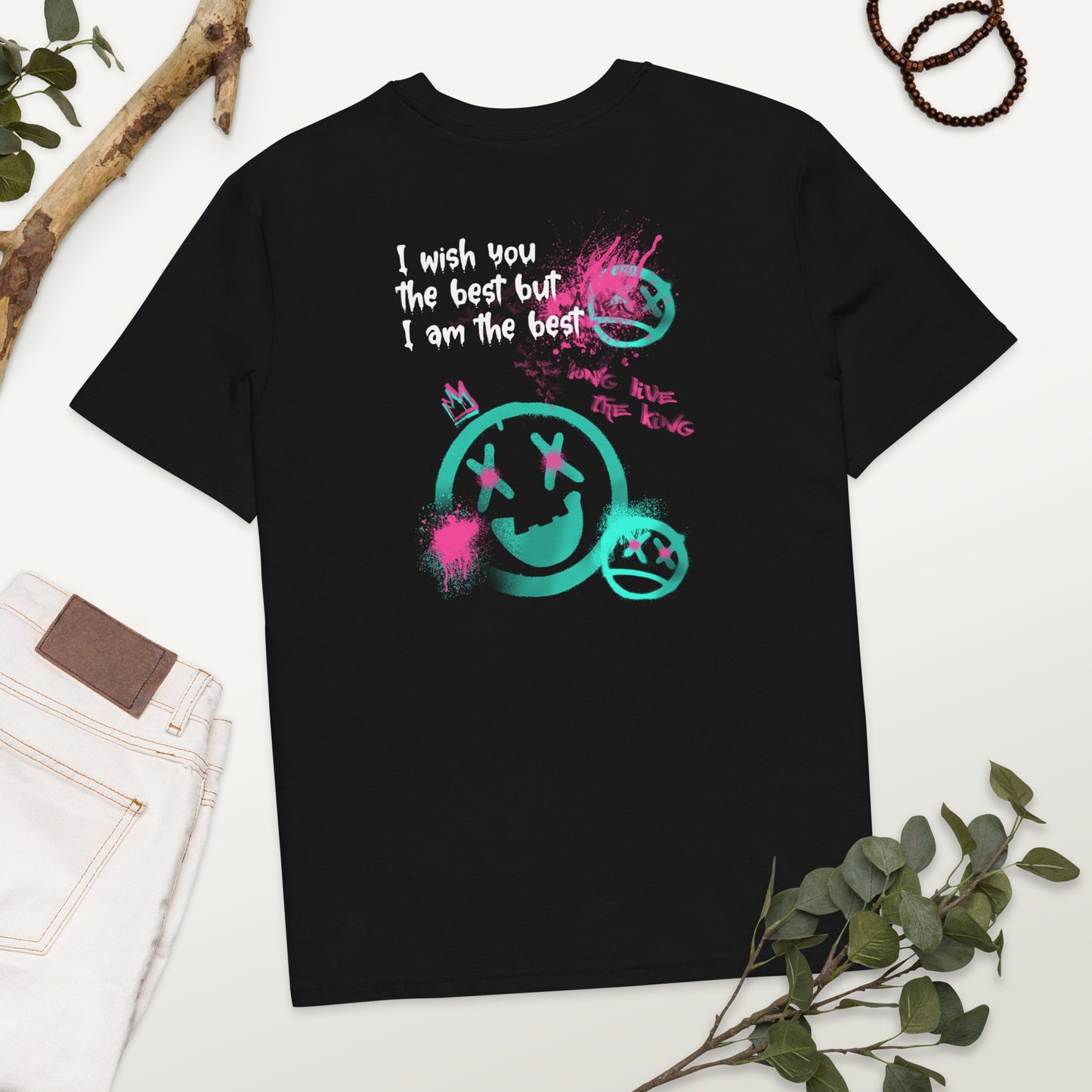Unisex organic ribbed neck graffiti t-shirt - FashFellow