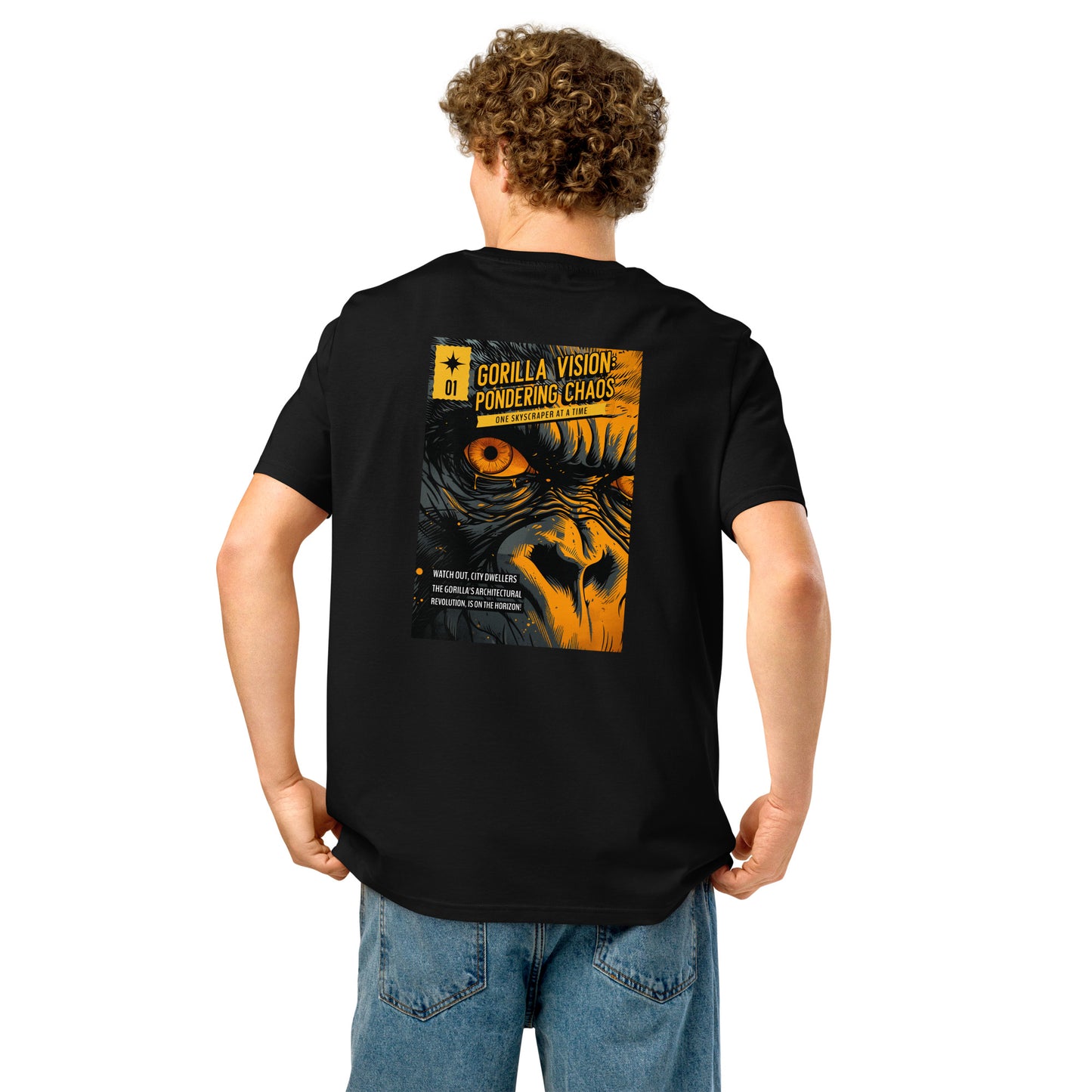 Unisex organic ribbed neck graphic t-shirt - FashFellow