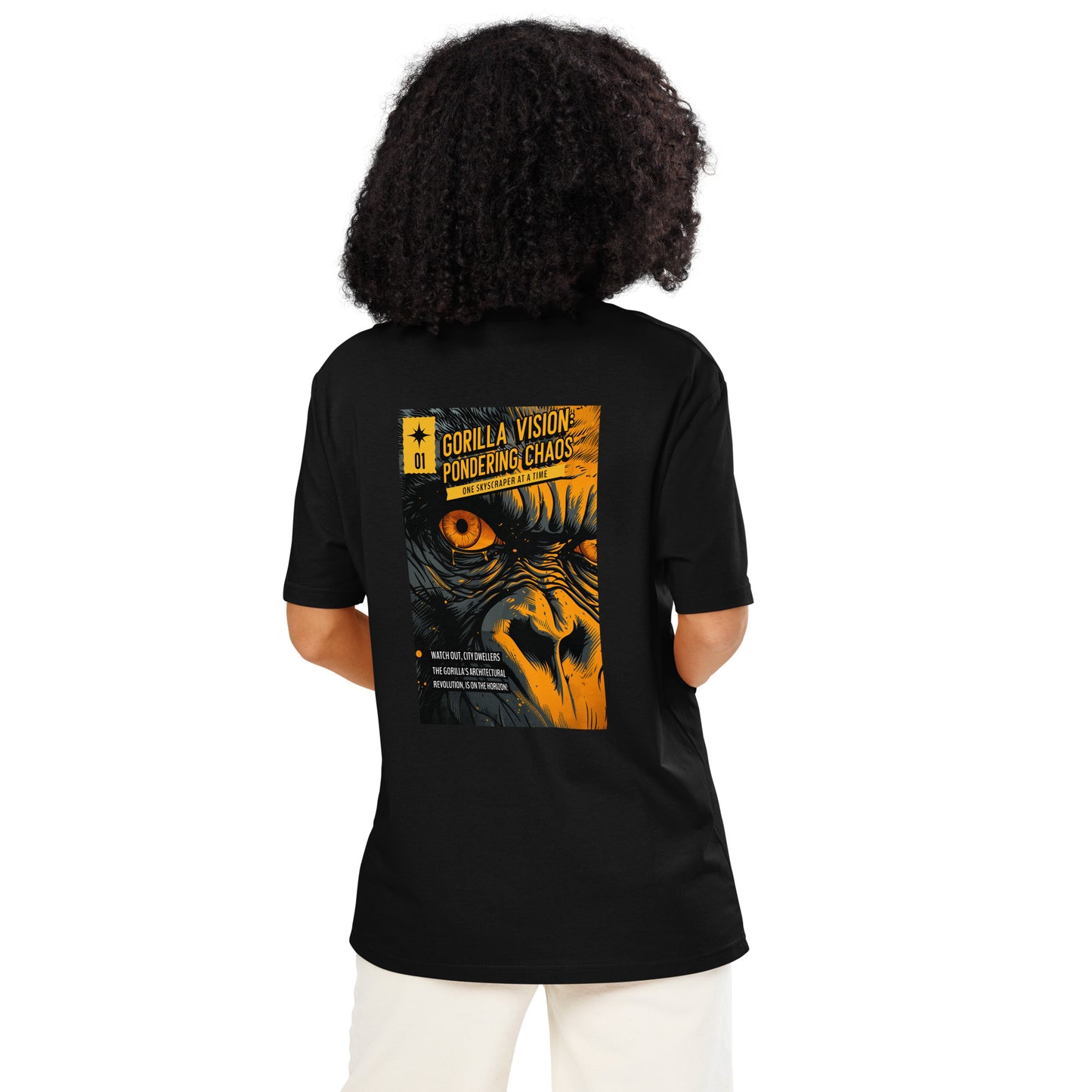 Unisex organic ribbed neck graphic t-shirt - FashFellow