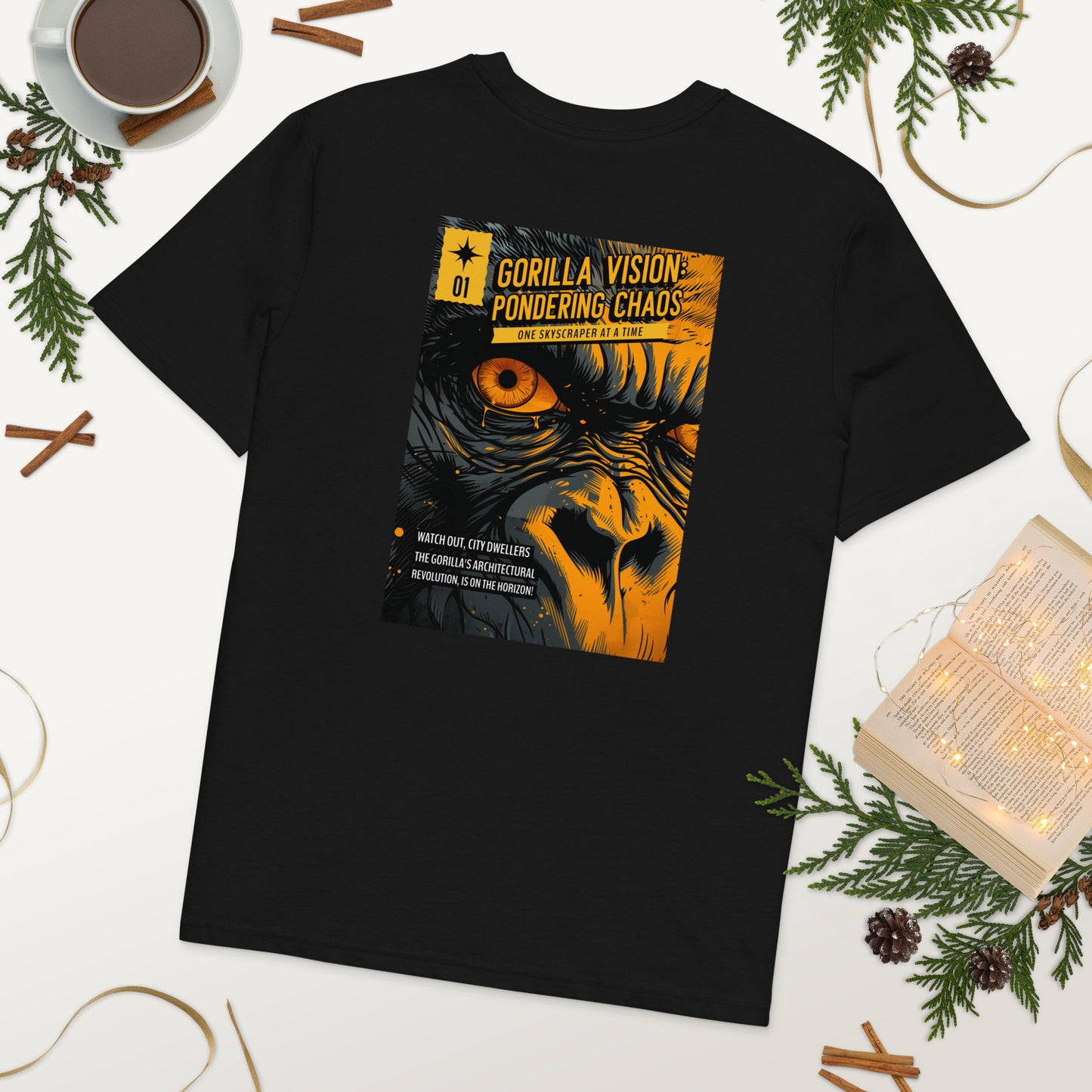 Unisex organic ribbed neck graphic t-shirt - FashFellow