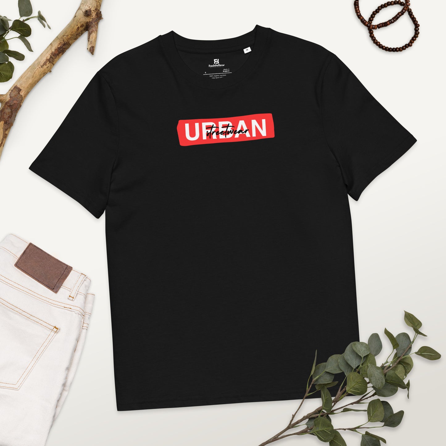 Urban Street Unisex Organic Ribbed neck T-shirt - FashFellow
