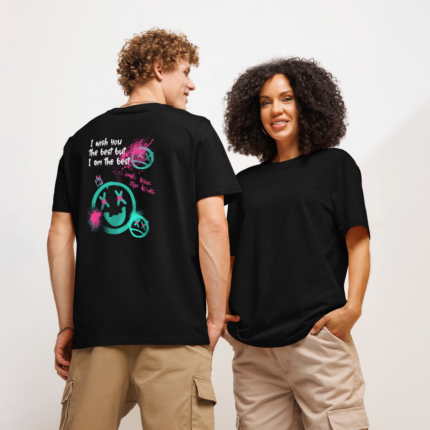 Unisex organic ribbed neck graffiti t-shirt - FashFellow