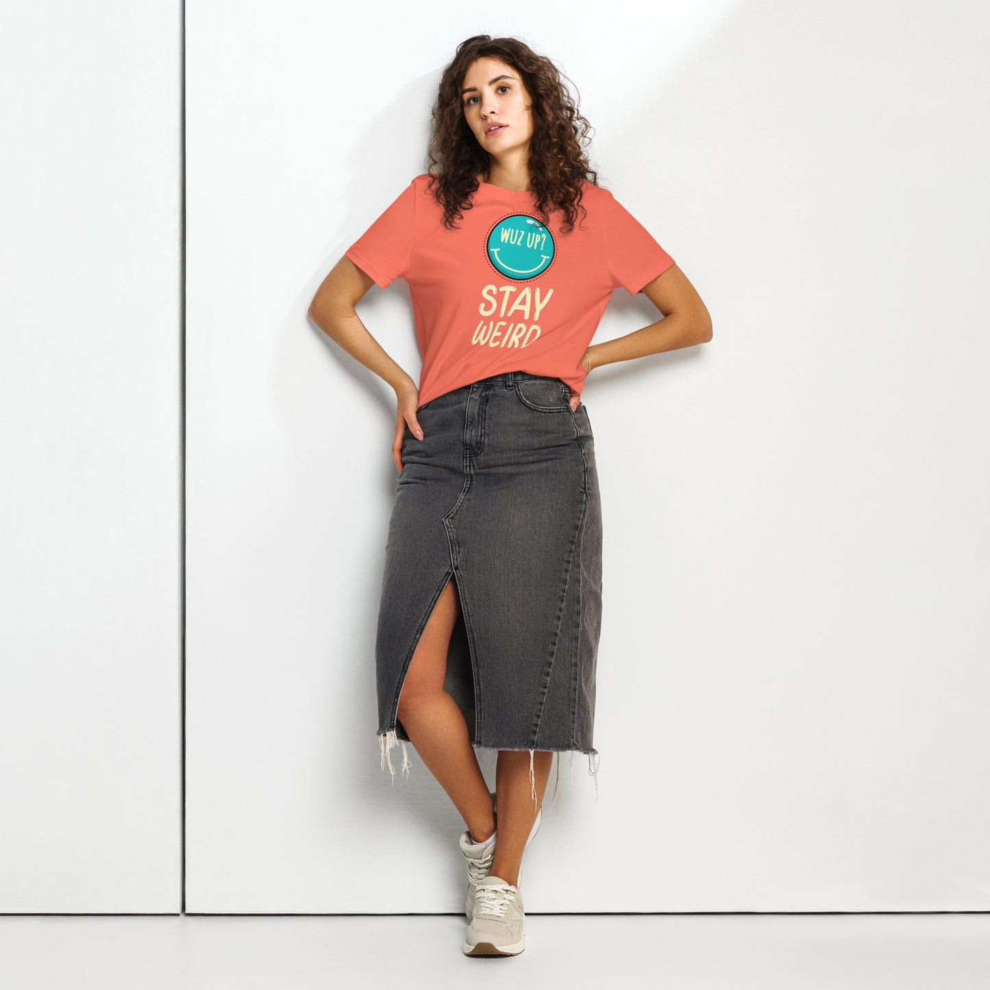 Women’s Organic Ribbed Neck Graphic Printed t-shirt - FashFellow