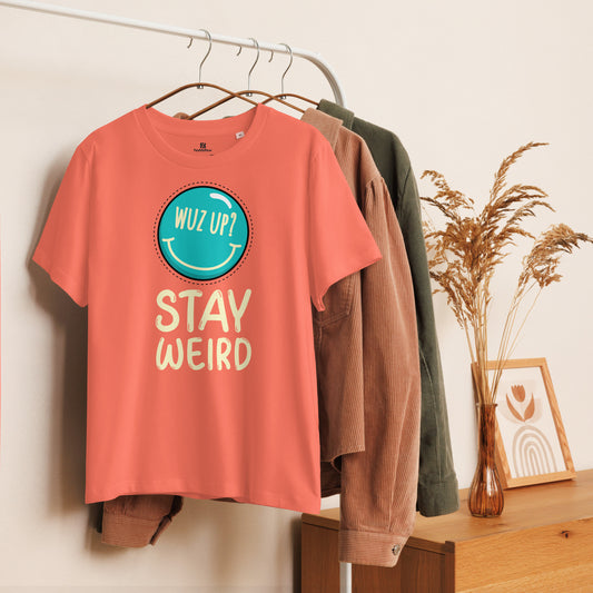 Women’s Organic Ribbed Neck Graphic Printed t-shirt - FashFellow