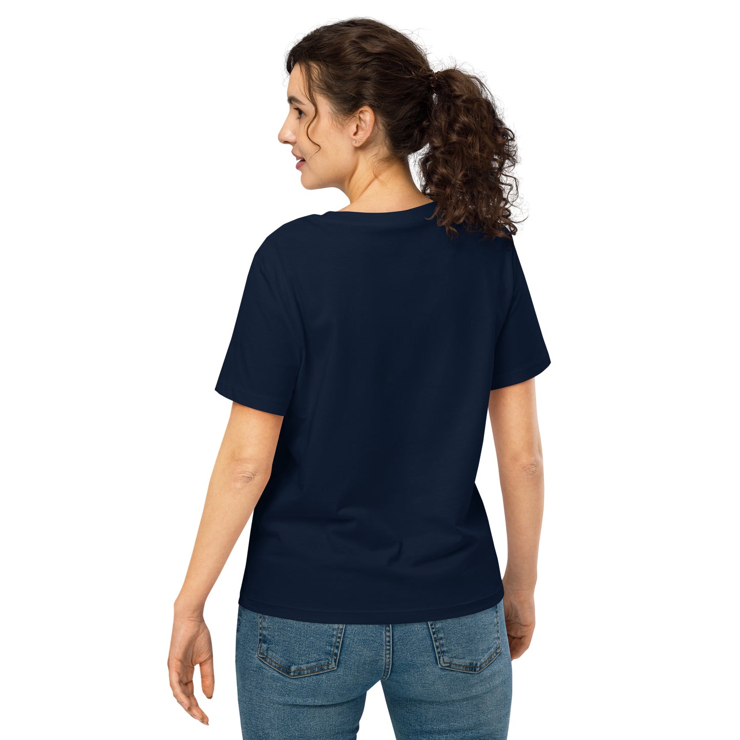 Women’s organic ribbed neck graphic printed t-shirt - FashFellow
