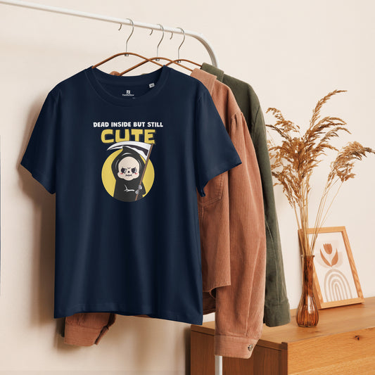 Women’s organic ribbed neck graphic printed t-shirt - FashFellow