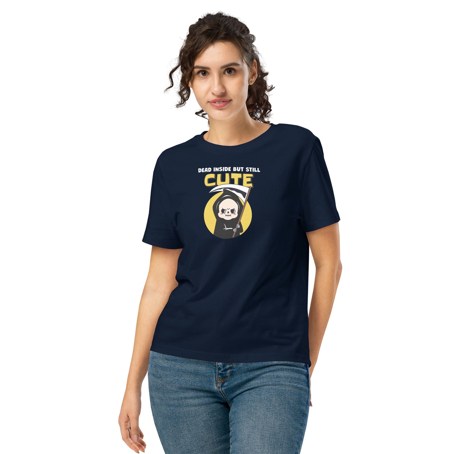Women’s organic ribbed neck graphic printed t-shirt - FashFellow