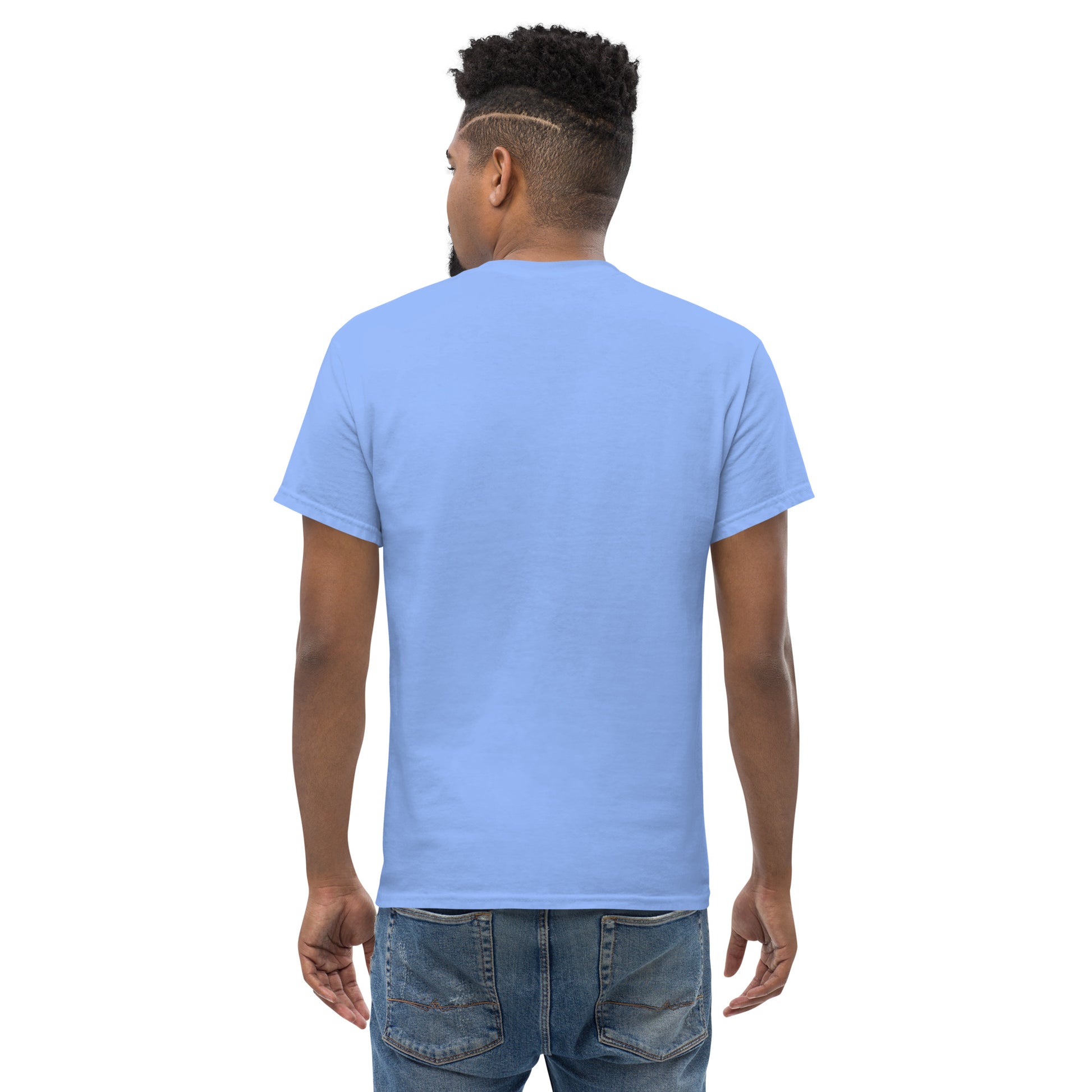 Men's Sky Blue Graphic Printed classic T-shirt - FashFellow