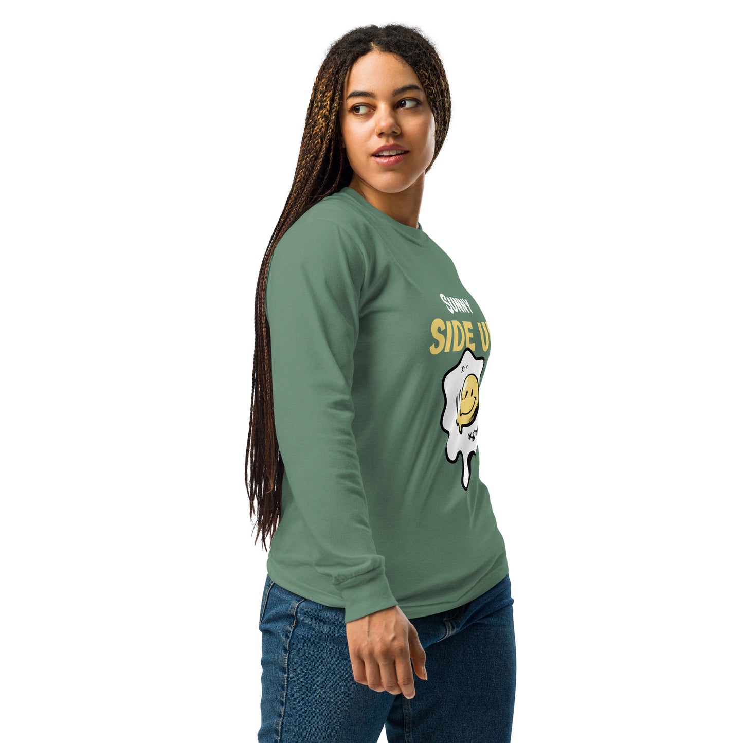 Graphic Printed Garment - dyed heavyweight Unisex long - sleeve shirt - FashFellow
