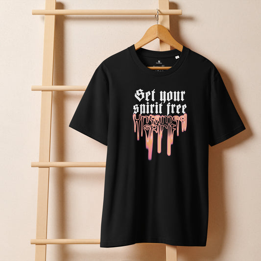 Unisex organic ribbed neck graphic printed t-shirt - FashFellow
