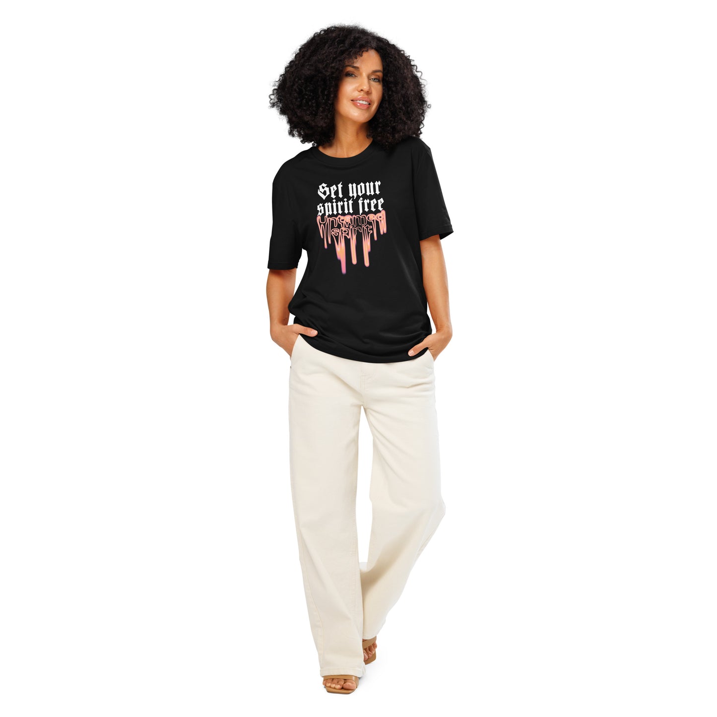 Unisex organic ribbed neck graphic printed t-shirt - FashFellow