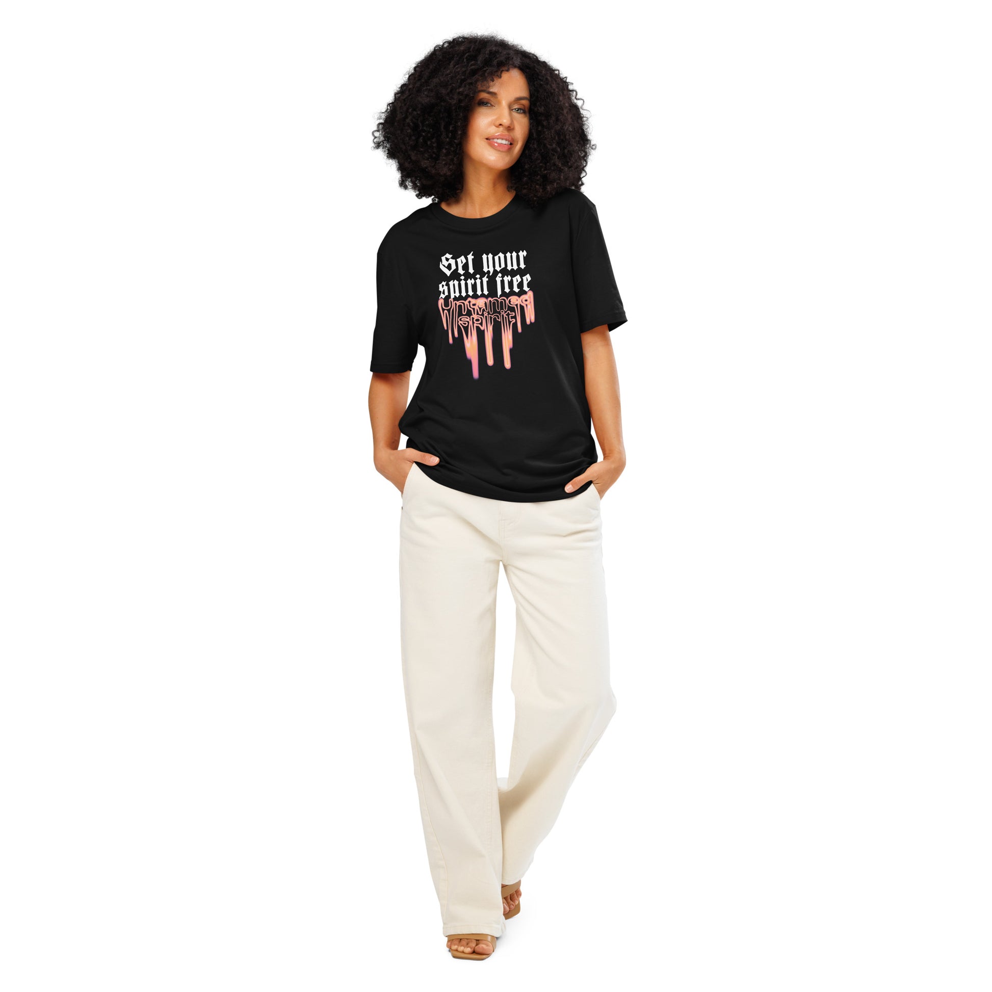 Unisex organic ribbed neck graphic printed t-shirt - FashFellow