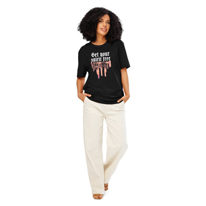 Unisex organic ribbed neck graphic printed t-shirt - FashFellow