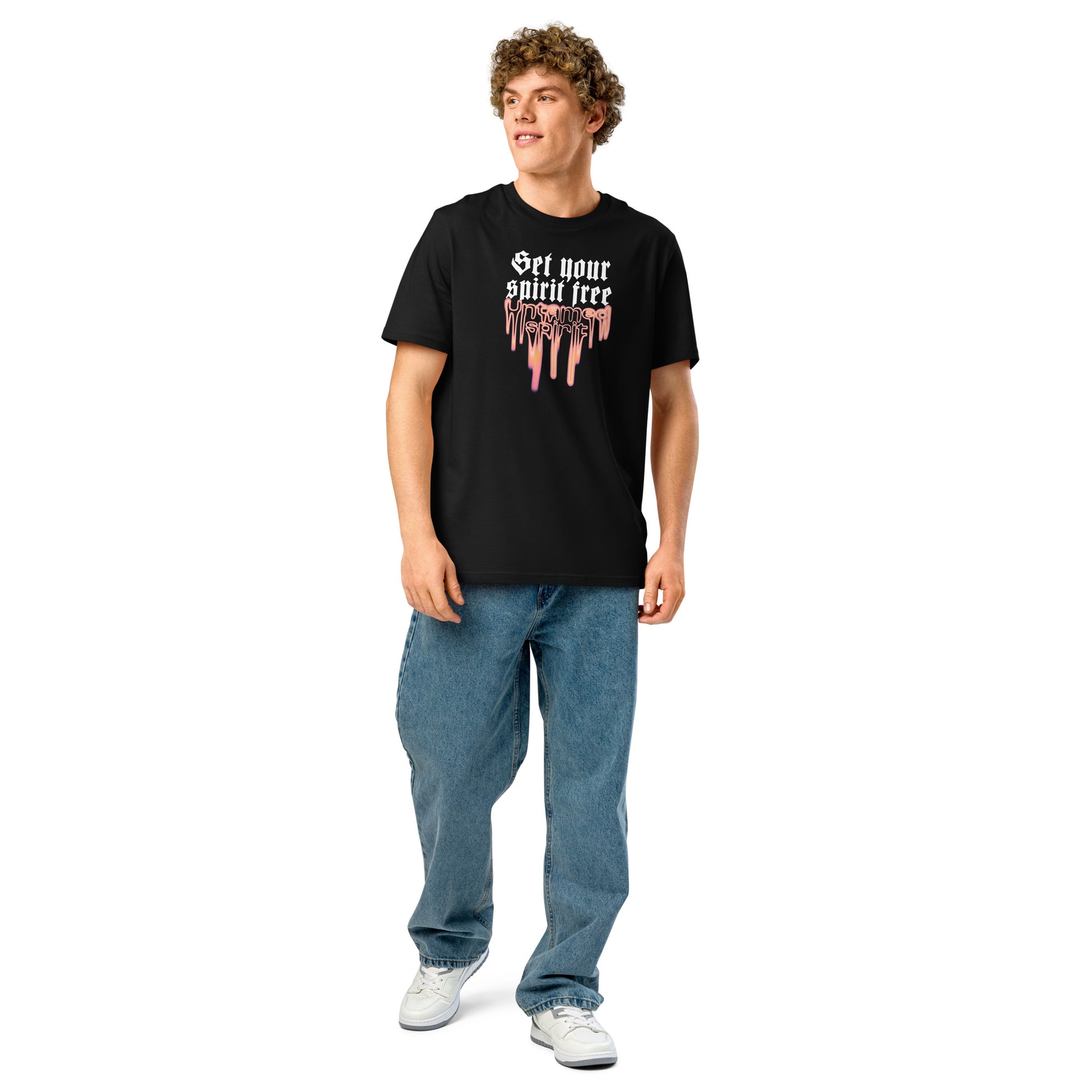 Unisex organic ribbed neck graphic printed t-shirt - FashFellow