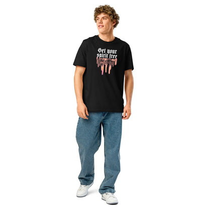 Unisex organic ribbed neck graphic printed t-shirt - FashFellow