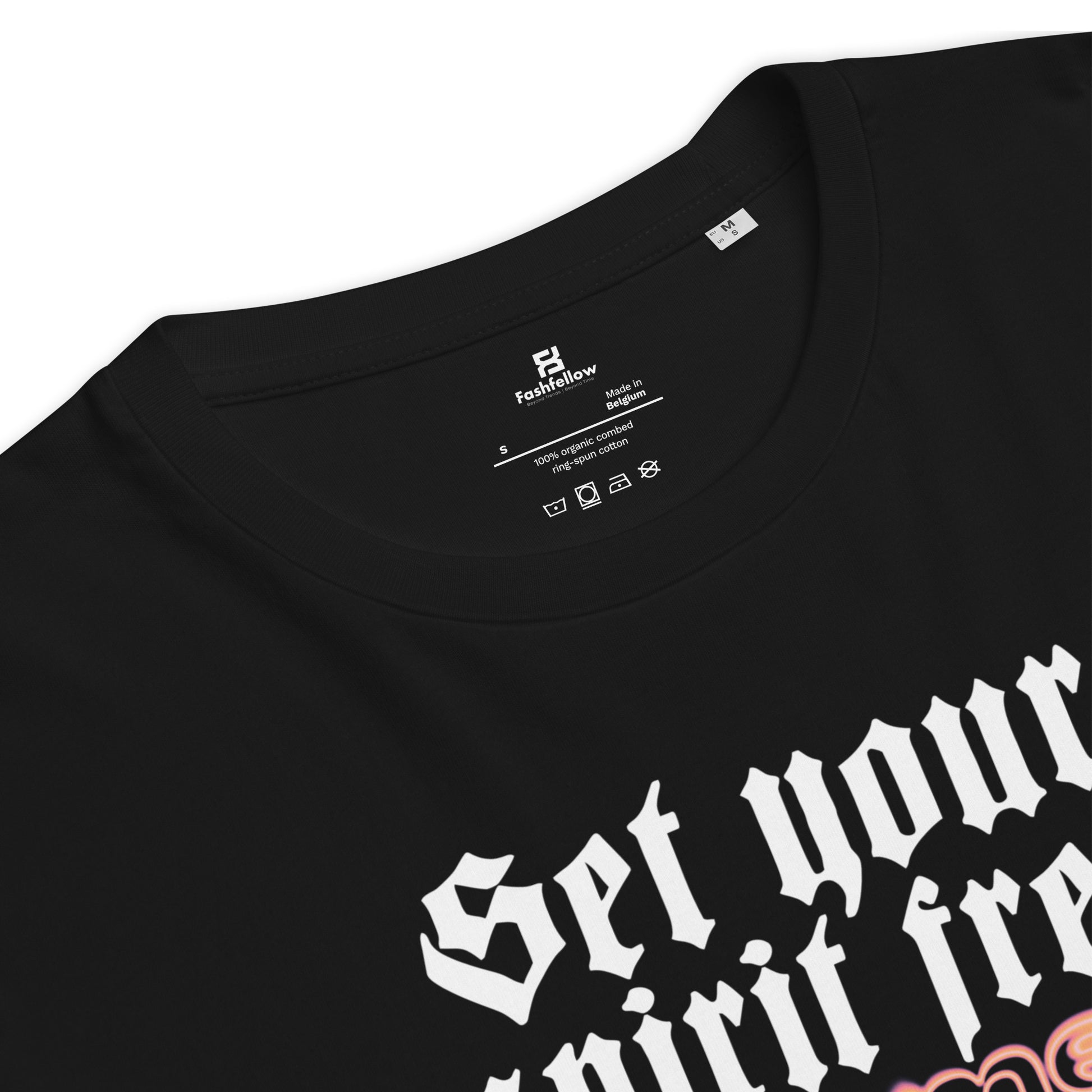 Unisex organic ribbed neck graphic printed t-shirt - FashFellow