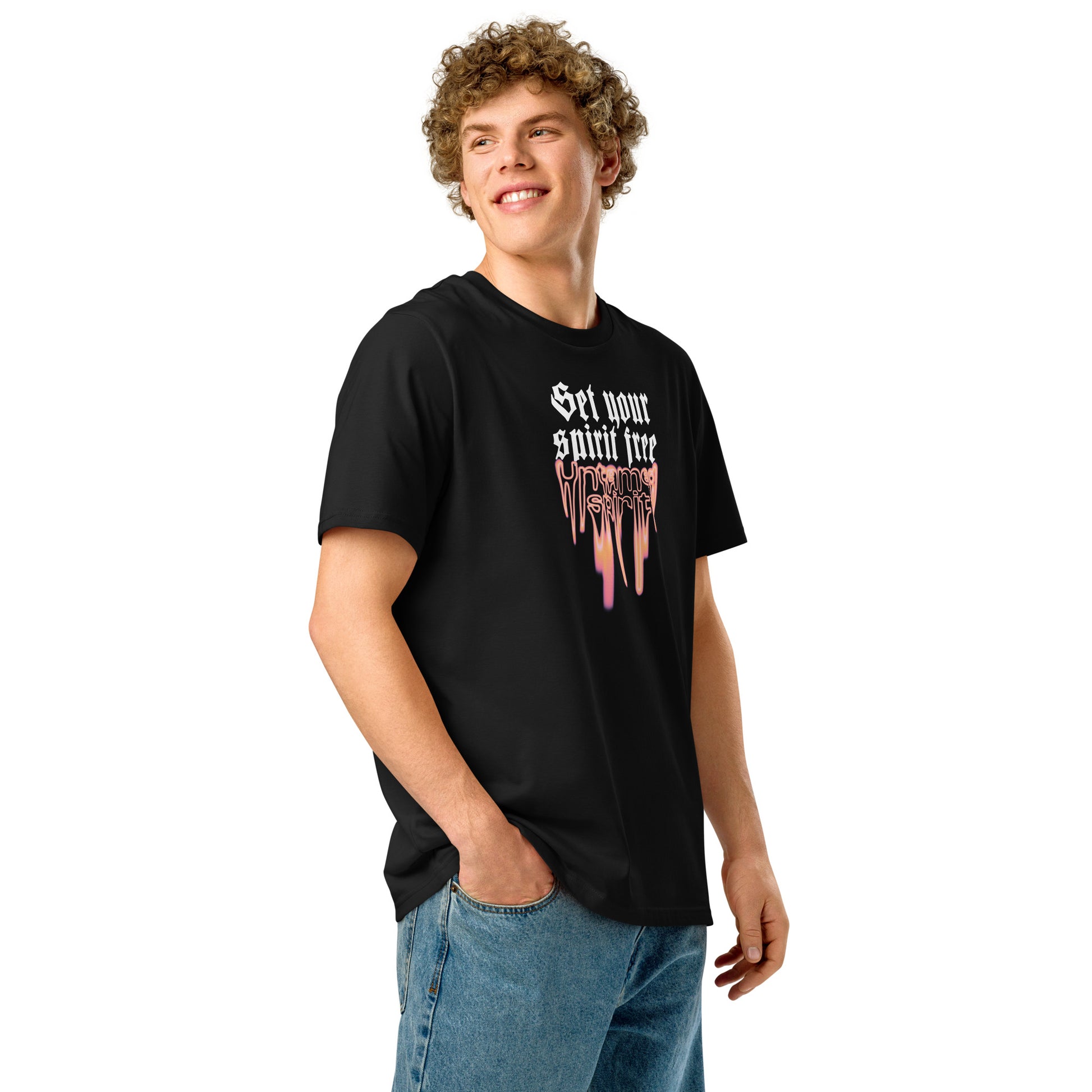 Unisex organic ribbed neck graphic printed t-shirt - FashFellow